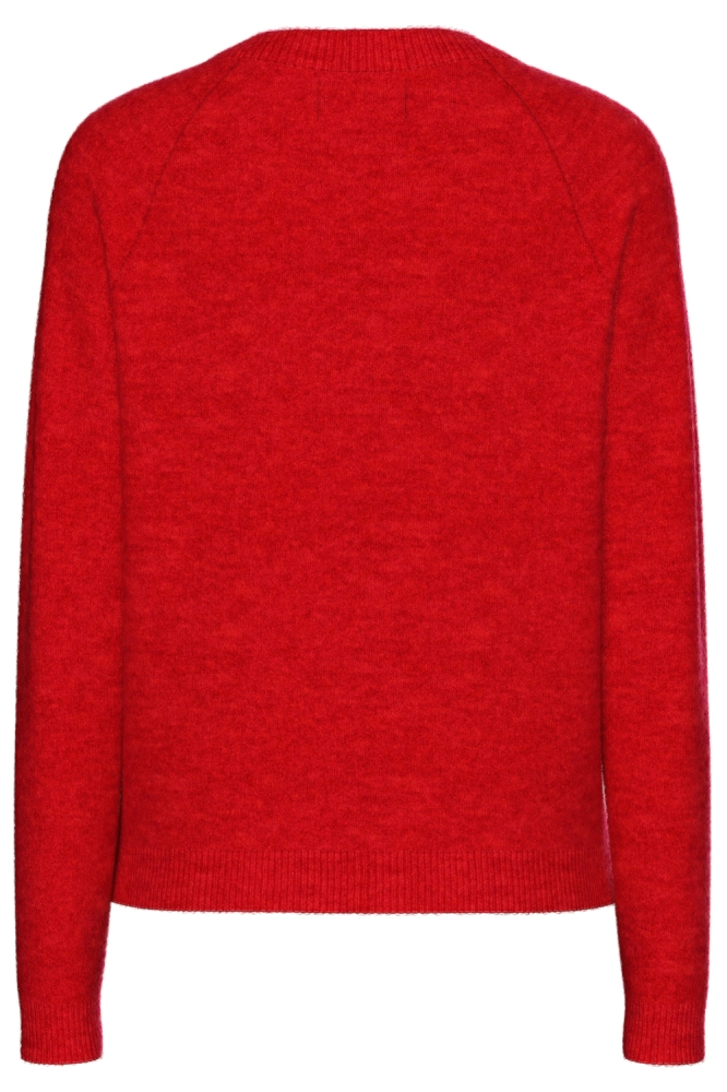 PCJULIANA LS O-NECK KNIT NOOS BC 17126277 Goji Berry